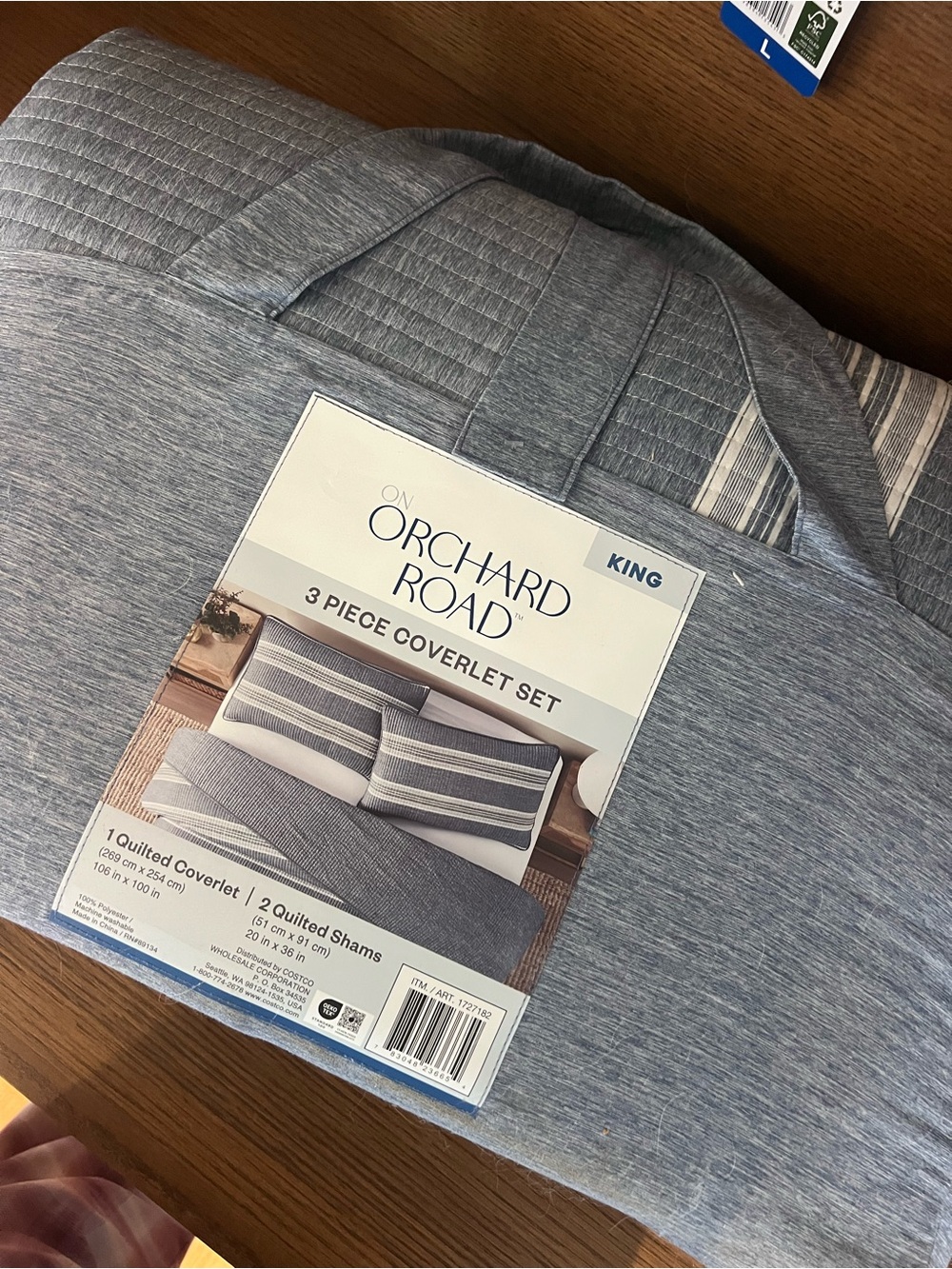 King 3-Piece Coverlet Set - Heather Gray